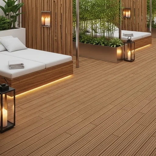 Доска террасная лиственница вельвет 45*190*4000, сорт АВС (0,76м2)